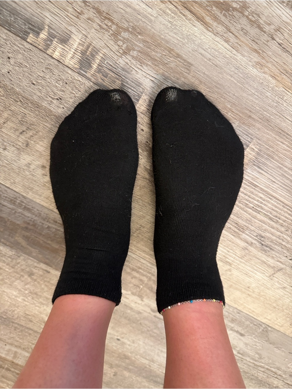Well worn Black Ankle Socks